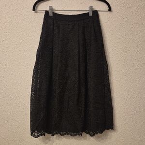 Boohoo Casual Black Lace A-Line Skirt